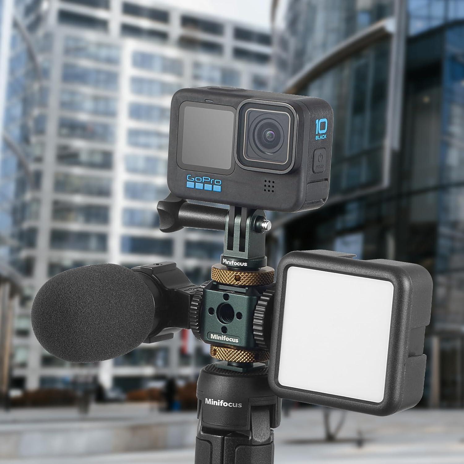 Adaptador de zapata fría MINIFOCUS S5211 para GoPro y cámaras