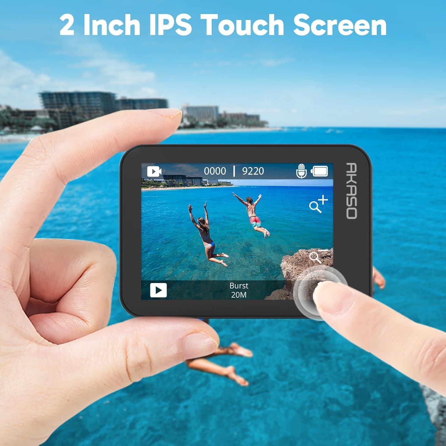 Cámara de Acción AKASO V50X 4K 30fps WiFi EIS 40m Sumergible