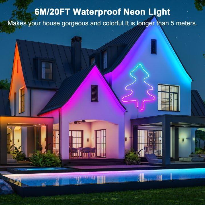 Cozylady Tira LED Neon RGB 6m con Control Remoto y App