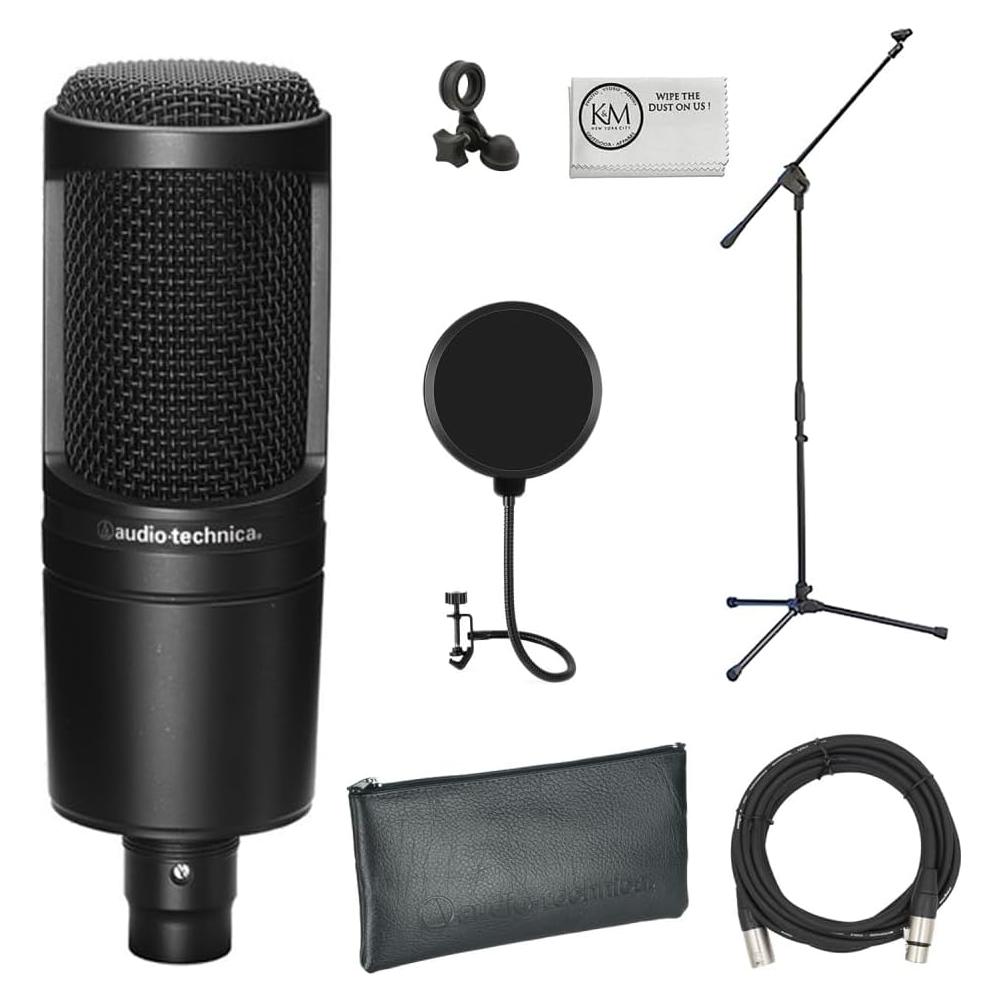 Micrófono de condensador Audio-Technica AT2020 + Accesorios