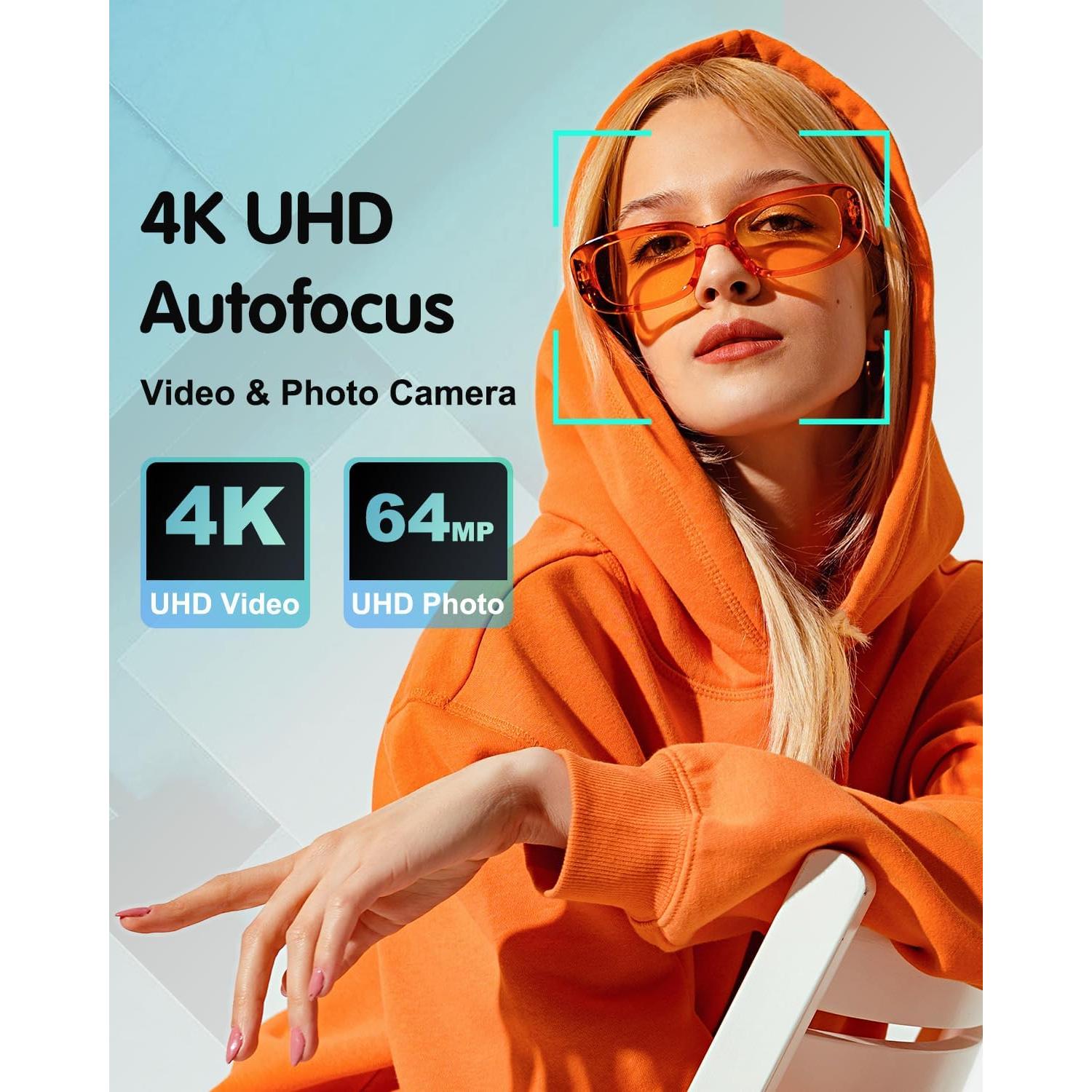 Cámara Digital 4K ToAuite DC218L 64MP Autofocus Zoom 16X