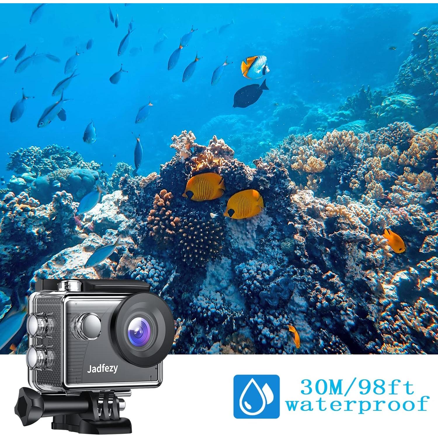 Cámara Deportiva Jadfezy FHD 1080P Impermeable 30M + 32GB