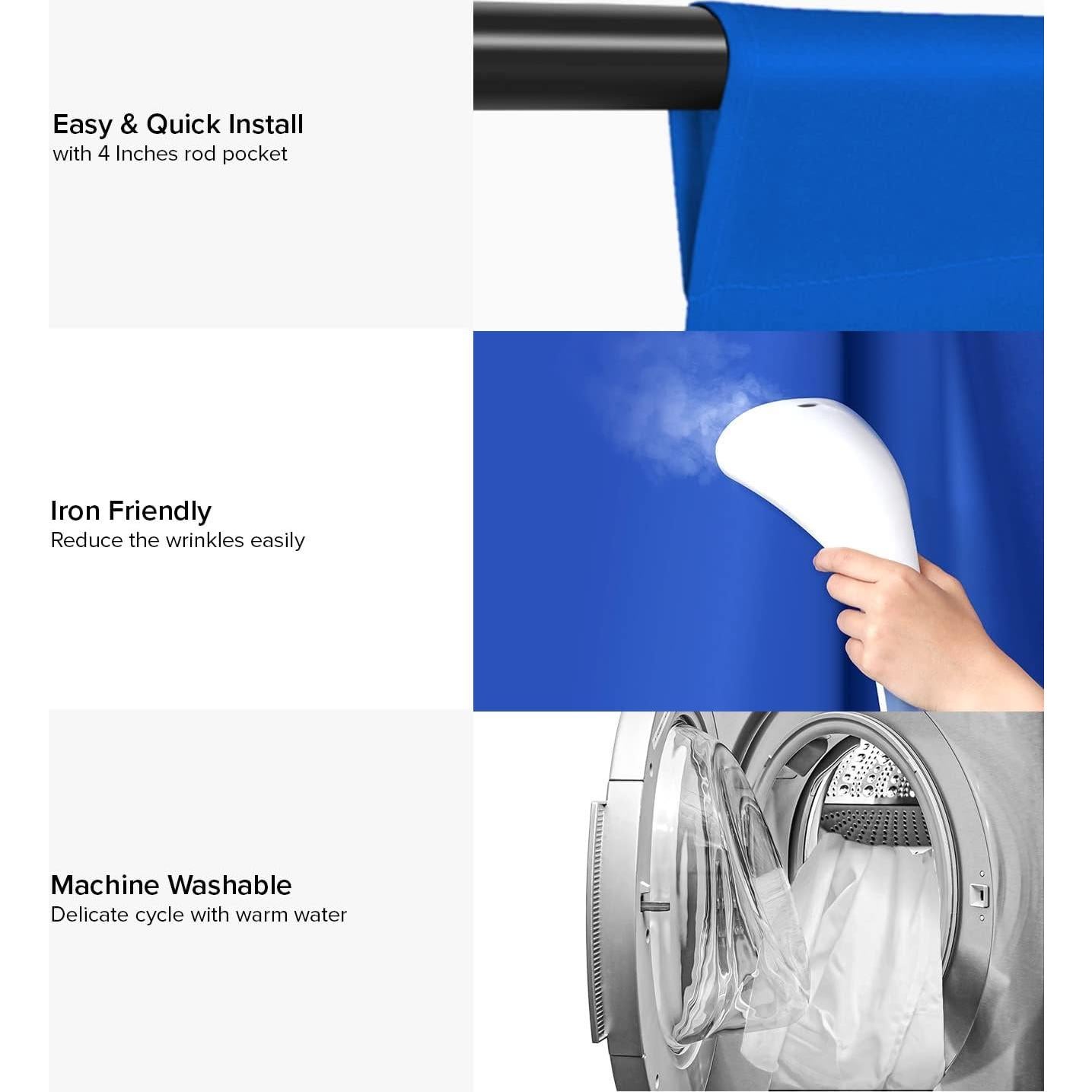 Julius Studio 5 X 10 Ft. Blue Photo Studio Backdrop Background for Photography, Video, and Content Creation Polyester Blue Muslin Backdrop, JSAG770