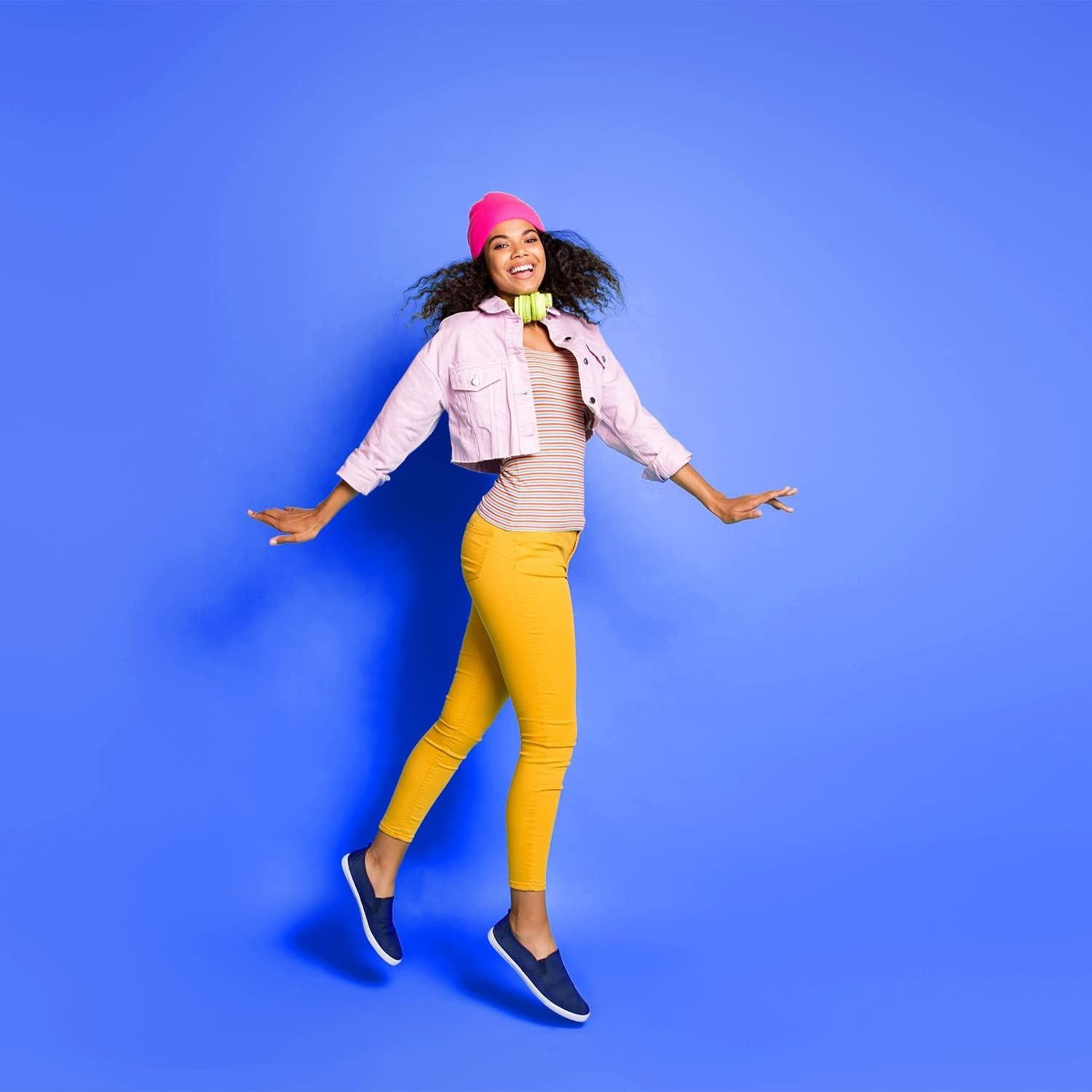 Julius Studio 5 X 10 Ft. Blue Photo Studio Backdrop Background for Photography, Video, and Content Creation Polyester Blue Muslin Backdrop, JSAG770