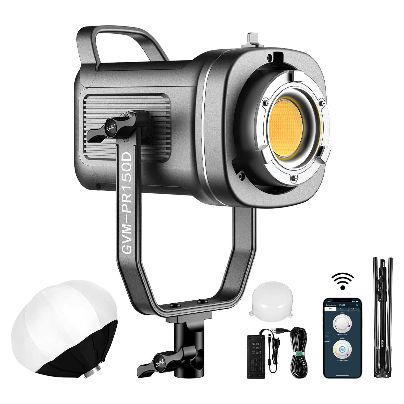 Kit de Luz de Estudio LED GVM 150W con Softbox y Soporte