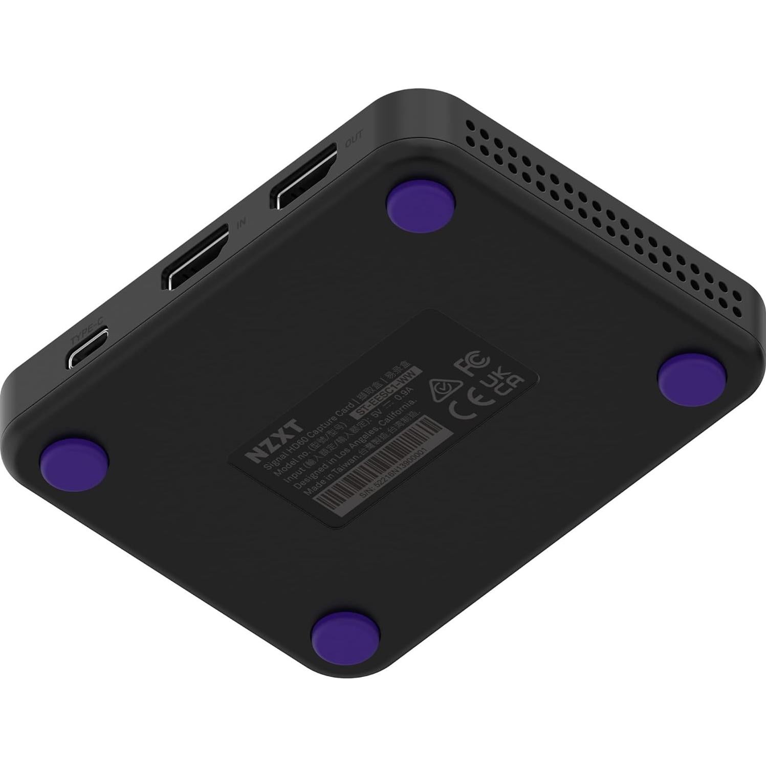 NZXT Signal HD60 Full HD USB Capture Card - ST-EESC1-WW - HD60 (1080p) - Live Streaming and Gaming - Zero-Lag Passthrough - Open Compatibility