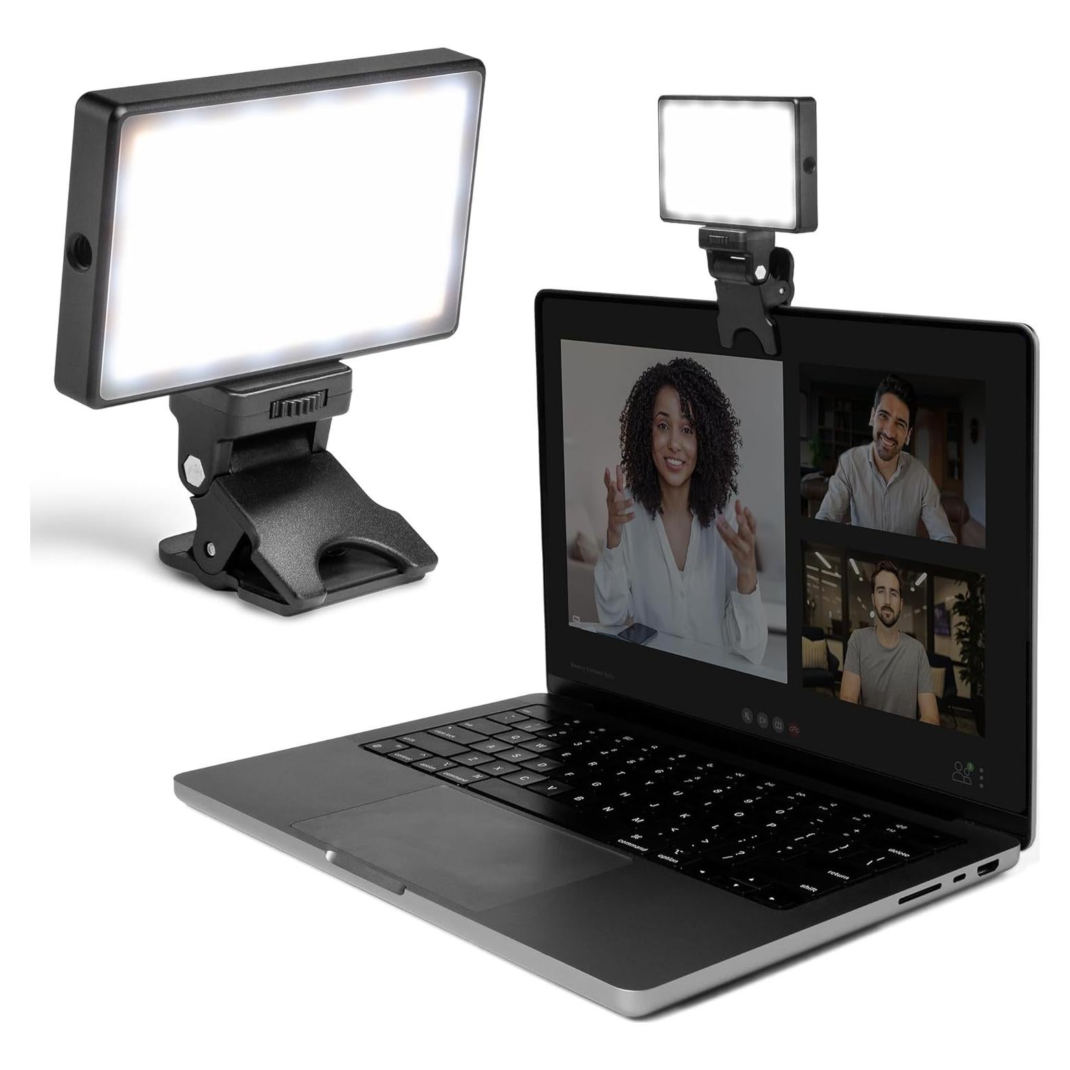 Lume Cube Video Conference Lighting Kit | Live Streaming, Video Conferencing, Remote Working | Lighting Accessory for Laptop, Adjustable Brightness and Color Temperature, Computer Mount Included