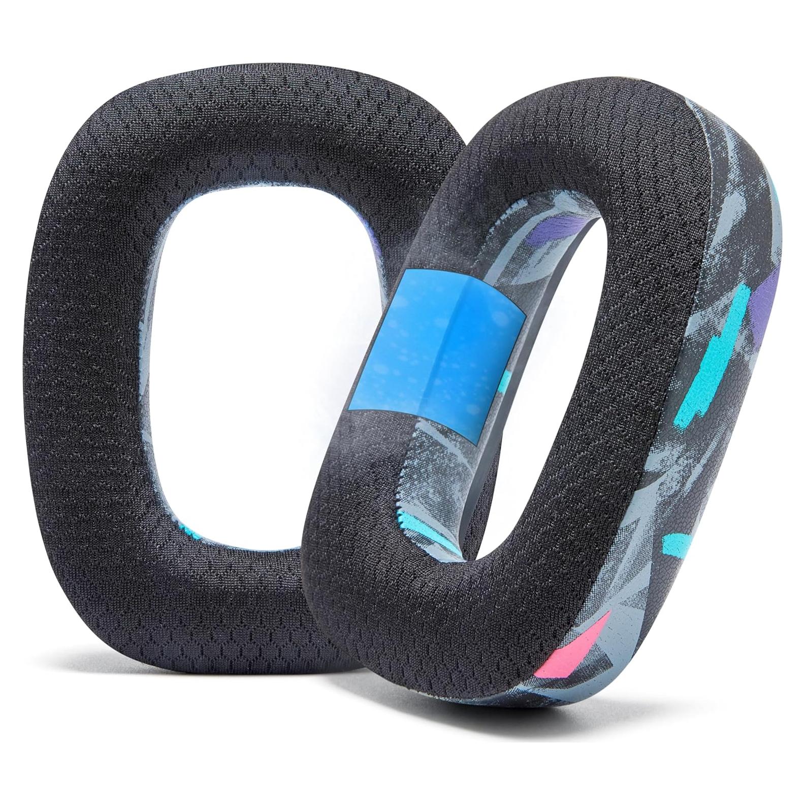 WC Freeze A30 - Cooling Gel Earpads Compatible with Logitech Astro A30 Headphones by Wicked Cushions - Elevate Comfort, Durability, Thickness & Sound Isolation for Epic Gaming Sessions | 90's Black