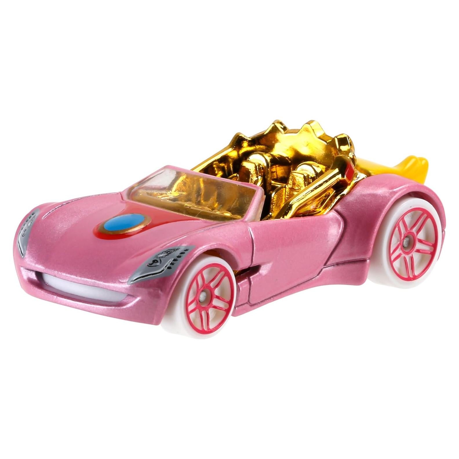 Coche Hot Wheels Princesa Peach Mario Bros 1:64 13.97cm