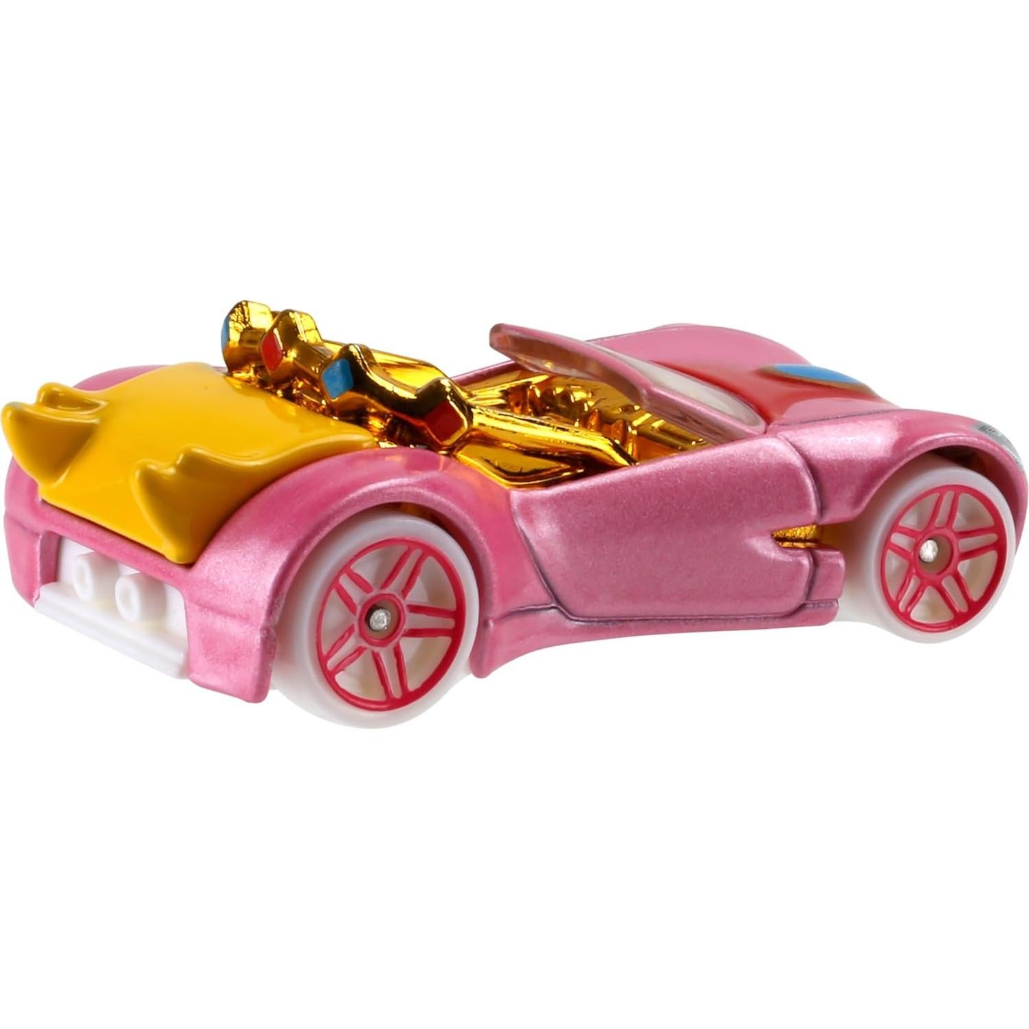 Coche Hot Wheels Princesa Peach Mario Bros 1:64 13.97cm