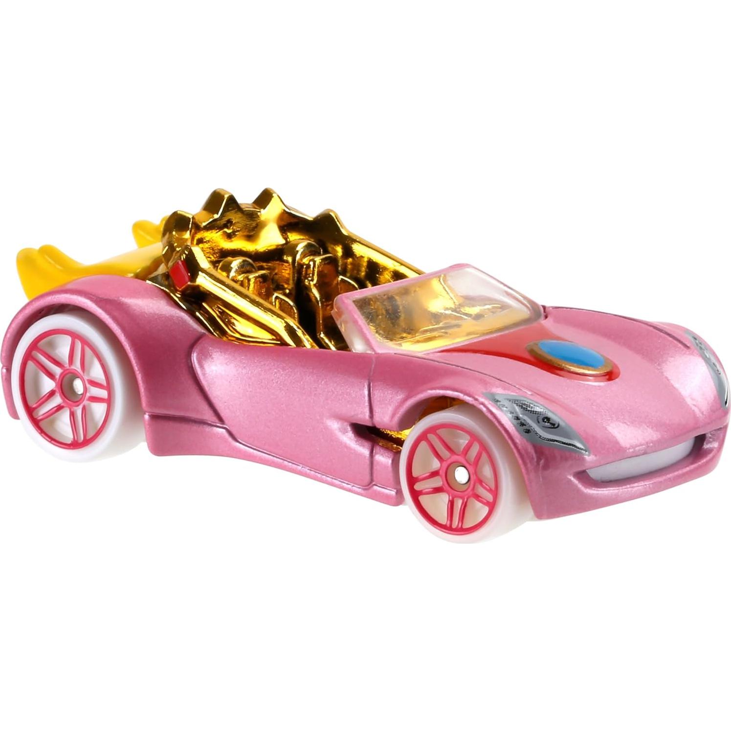 Coche Hot Wheels Princesa Peach Mario Bros 1:64 13.97cm