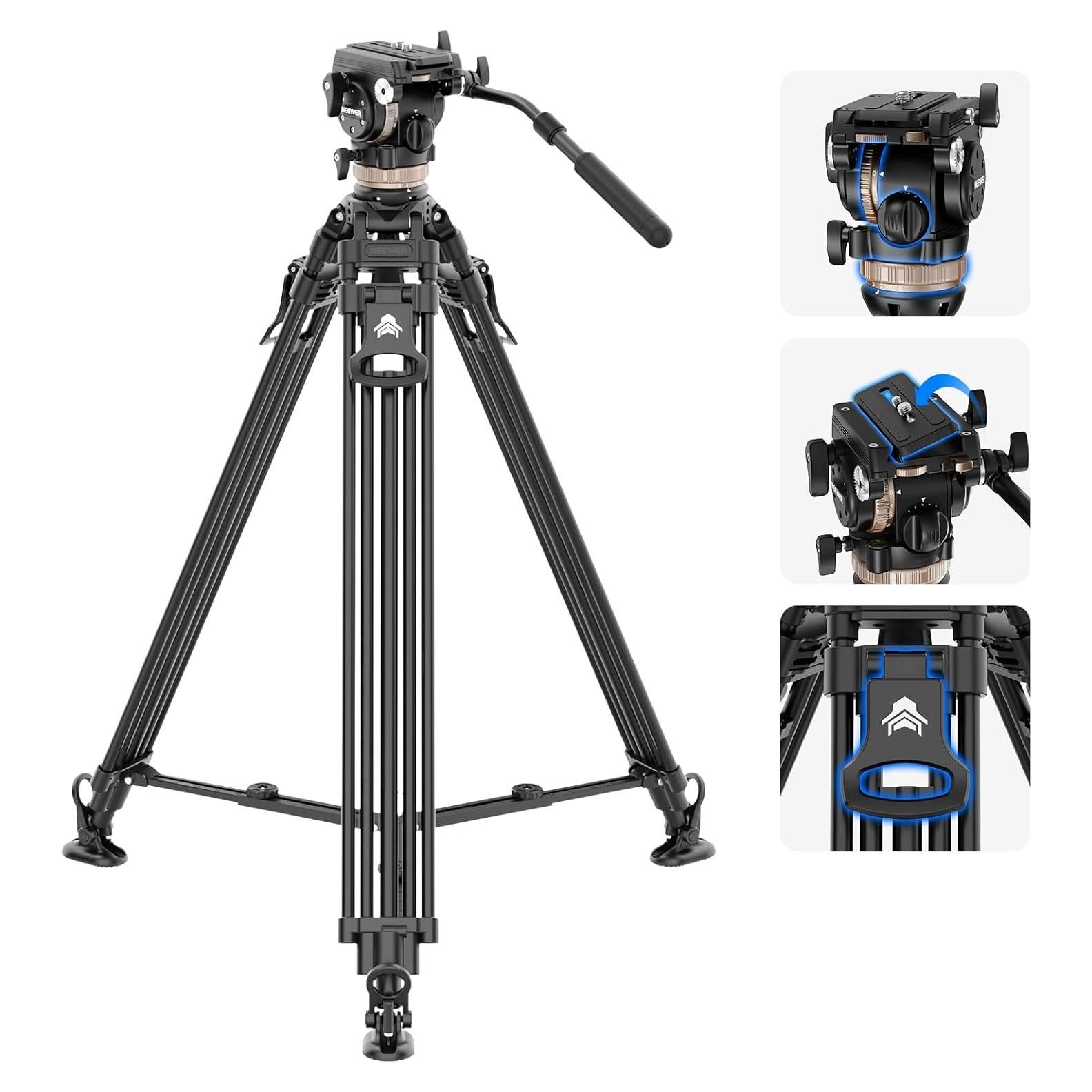 Trípode de Video NEEWER LL45 Aluminio 198 cm 8 kg Carga