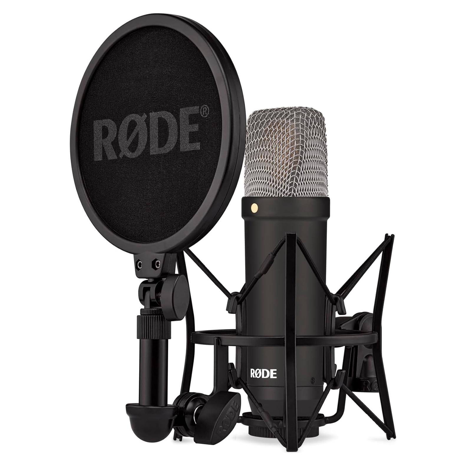 RØDE NT1 Signature Series Condenser Microphone with SM6 Shockmount and Pop Filter - Black
