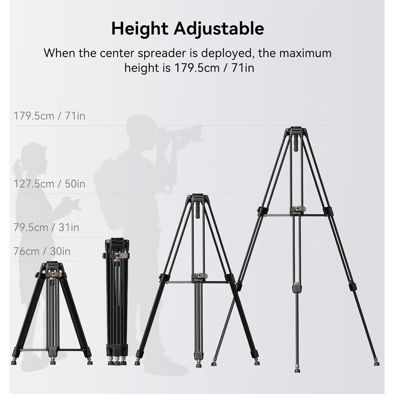 Trípode de Aluminio SMALLRIG AD-80 Profesional 15kg