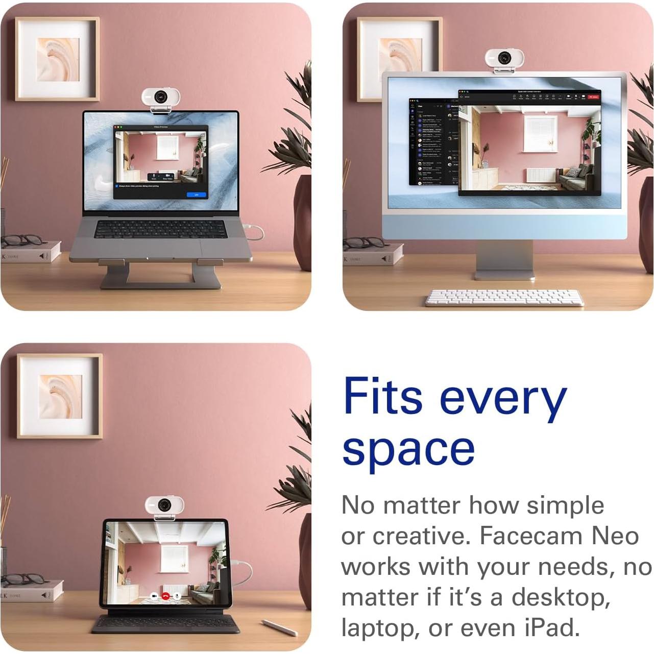 Elgato Facecam Neo - Webcam Full HD 1080p60 USB-C con obturador