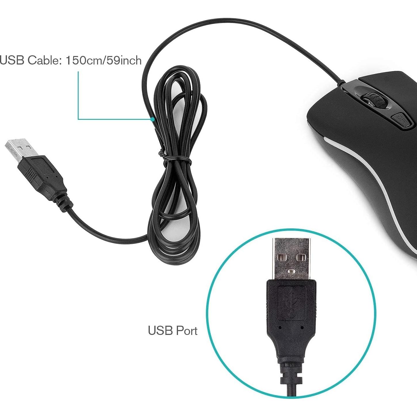 Ratón con Cable Rii RM105 RGB Ergonómico 102g