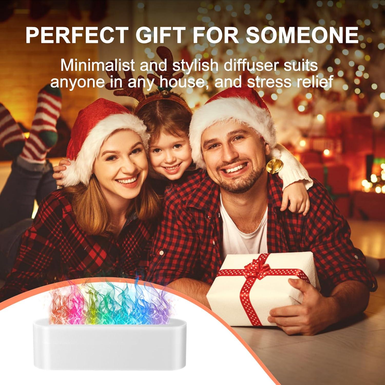 Difusor de Aroma Eiifiter DQ709, Humidificador 150ml, Llama Colorida