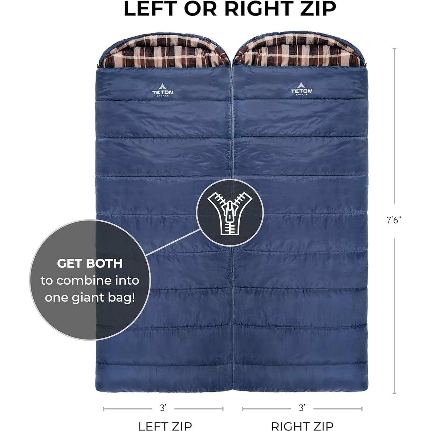 Saco de Dormir TETON Celsius XL -32C, 3 Temporadas, Azul