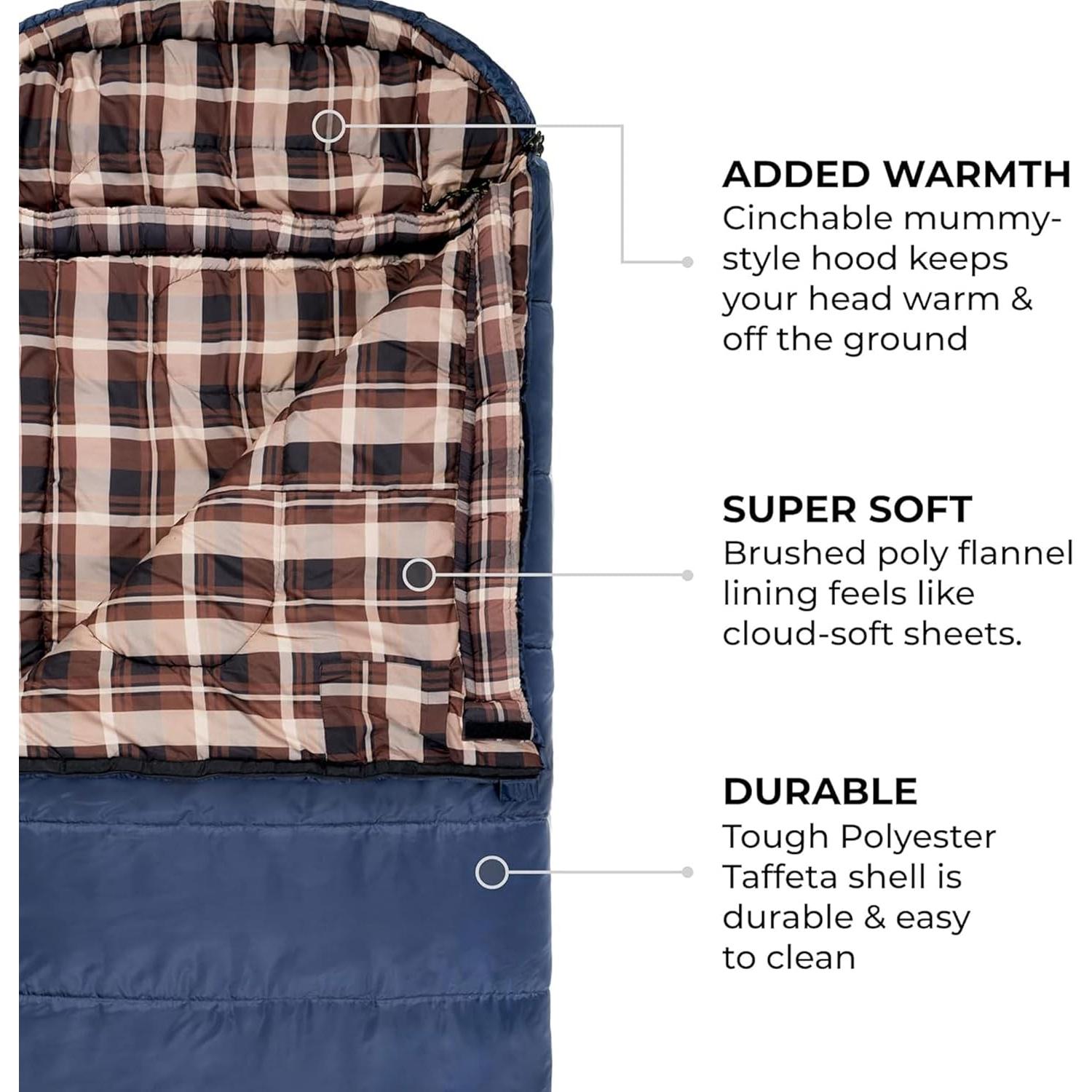 Saco de Dormir TETON Celsius XL -32C, 3 Temporadas, Azul