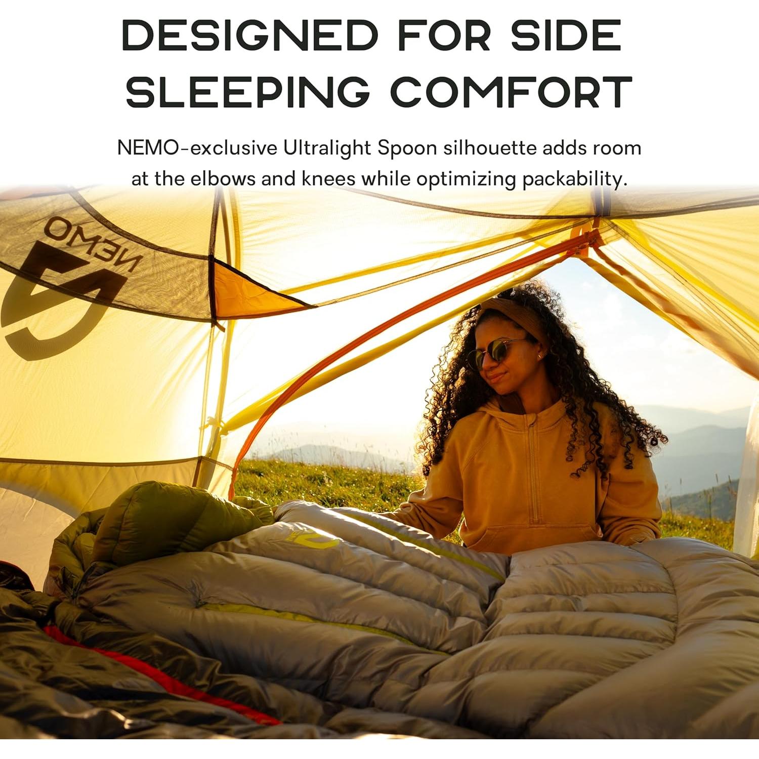 Saco de dormir de plumón NEMO Riff 15°F (−9°C) para 1 persona