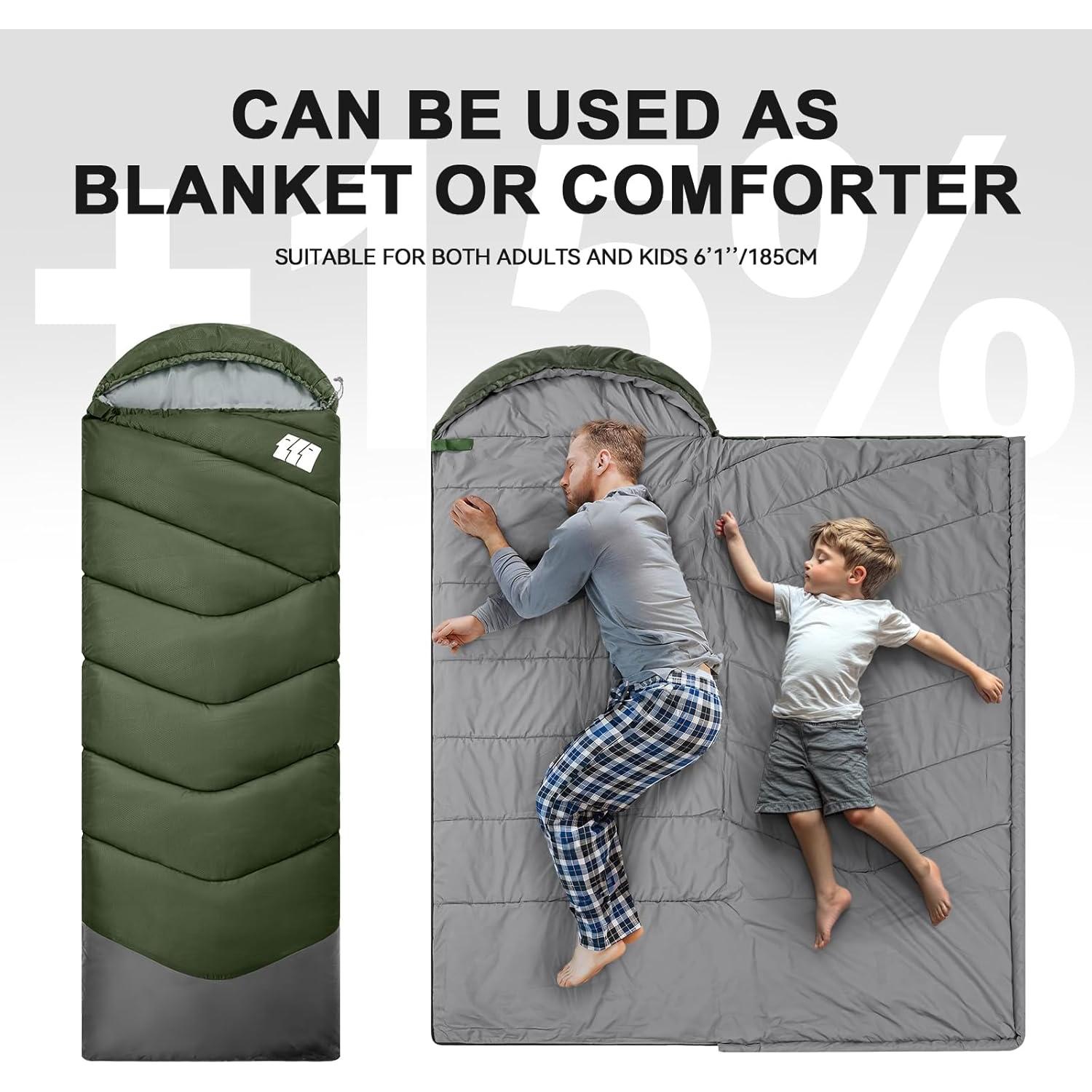 Saco de dormir TANSTRIDER 3 estaciones 220x80cm impermeable