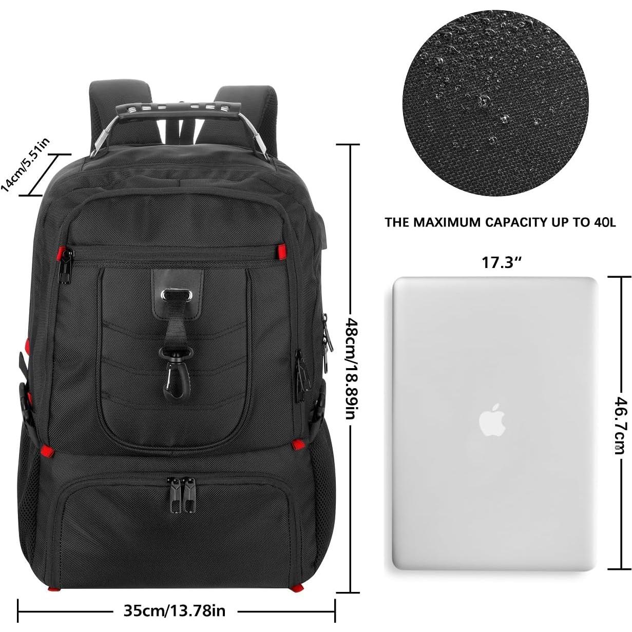 Mochila Escolar VESERI 17.3" con Compartimento para Zapatos