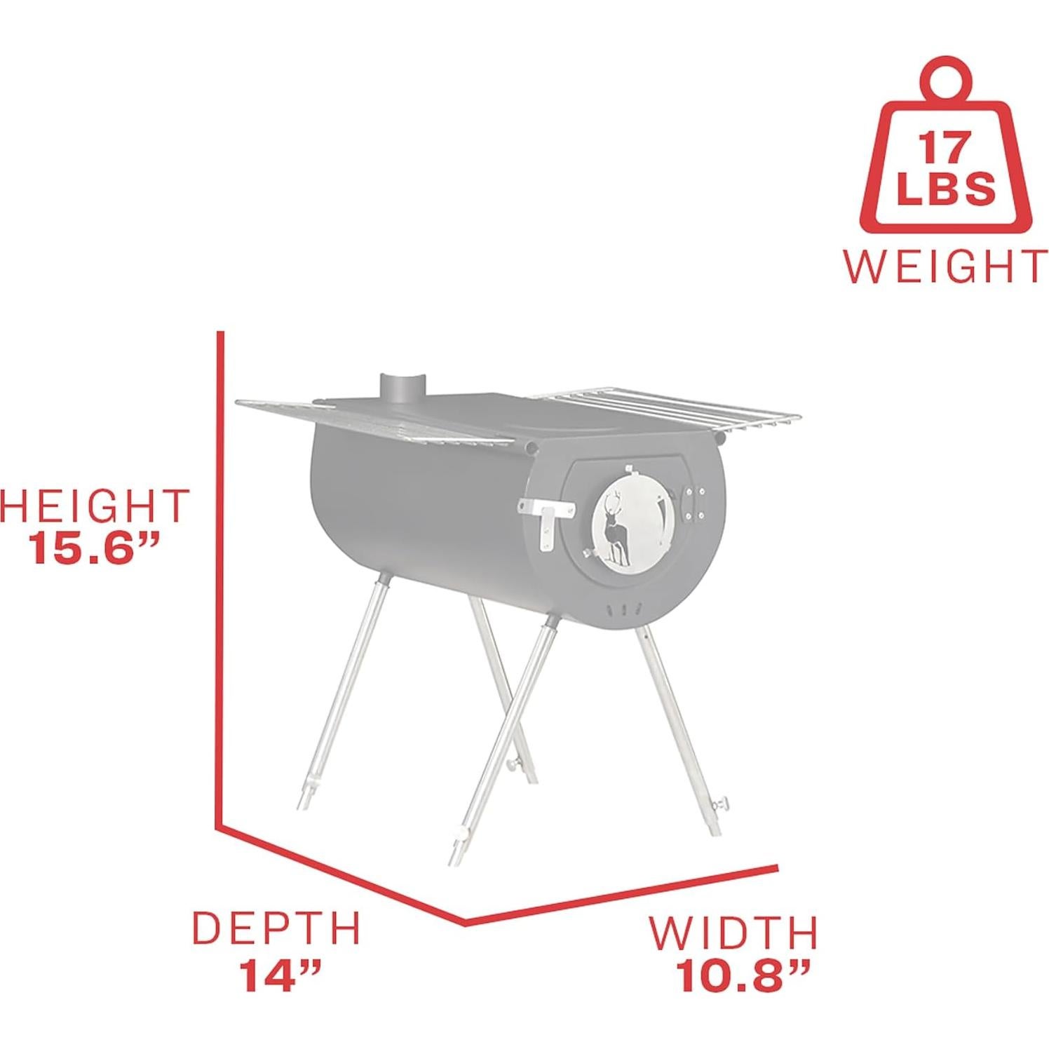 Estufa de Campamento Portátil Caribou Backpacker US Stove 7.57kg