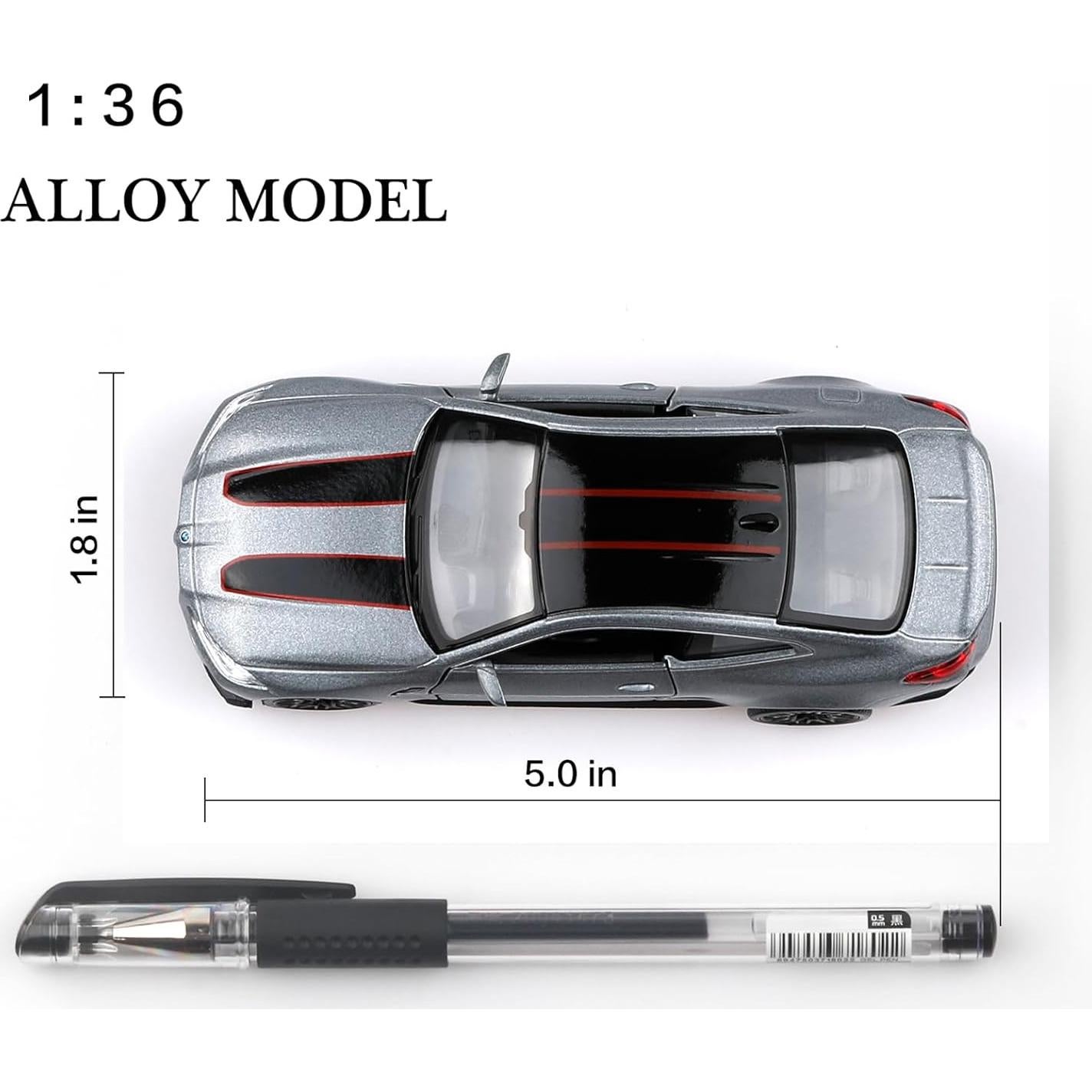 Coche a Escala 1/36 BMW M4 2023 Die-Cast Retroceso Plata