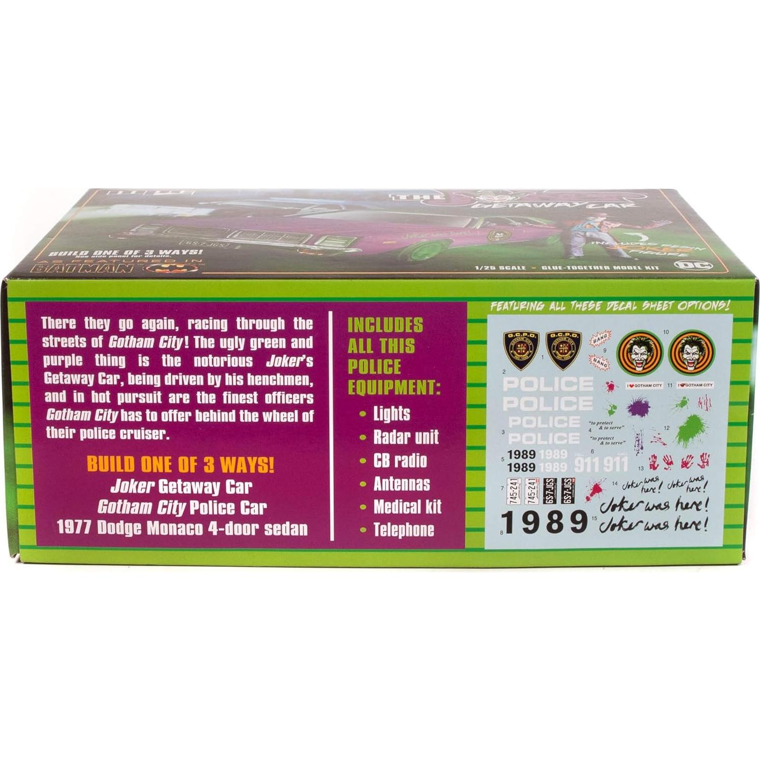 MPC Coche de Escape Joker 1978 Dodge Monaco 1:25 con Figura