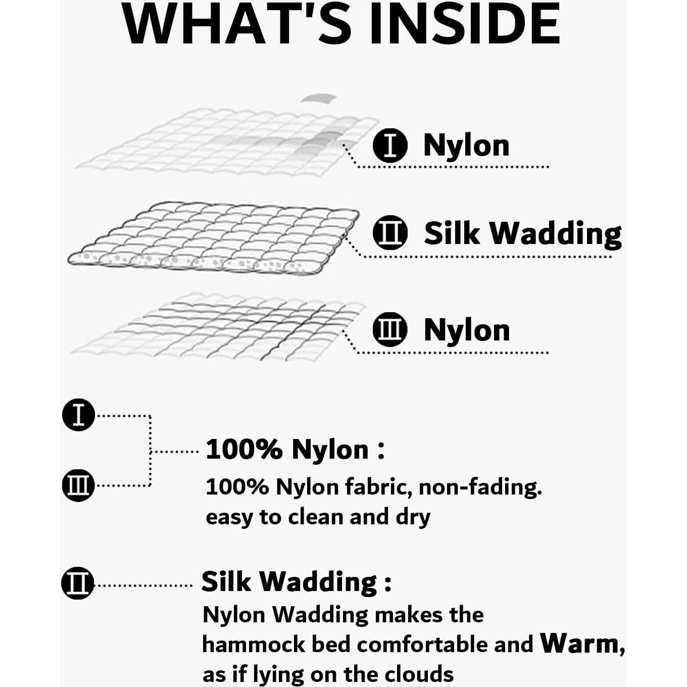 Hamaca de Camping Acolchada Sunyear 2.74m para Invierno