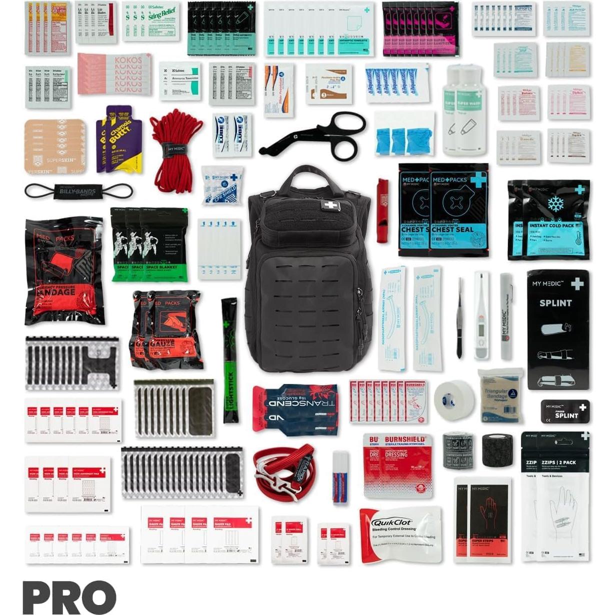 Kit de Primeros Auxilios My Medic Recon PRO - 250 Artículos - Negro