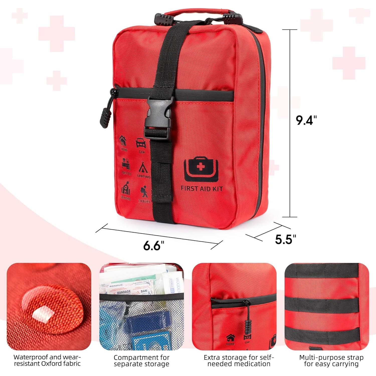 Kit de Primeros Auxilios Grande PronteeAid 400 Piezas para Emergencias