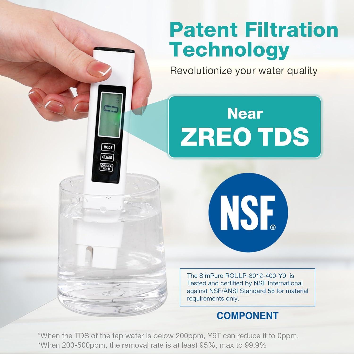 Purificador de Agua SimPure Y9T de Encimera 300 GPD TDS Casi Cero