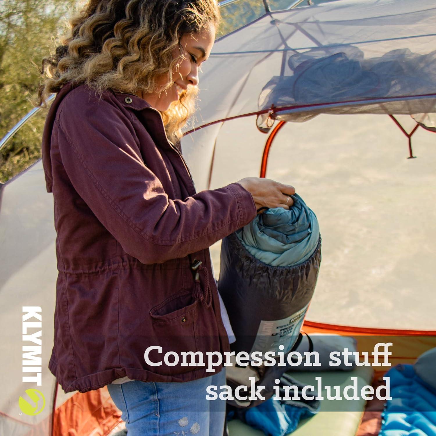 Saco de Dormir Klymit Wild Aspen Tipo Momia 20°F Verde