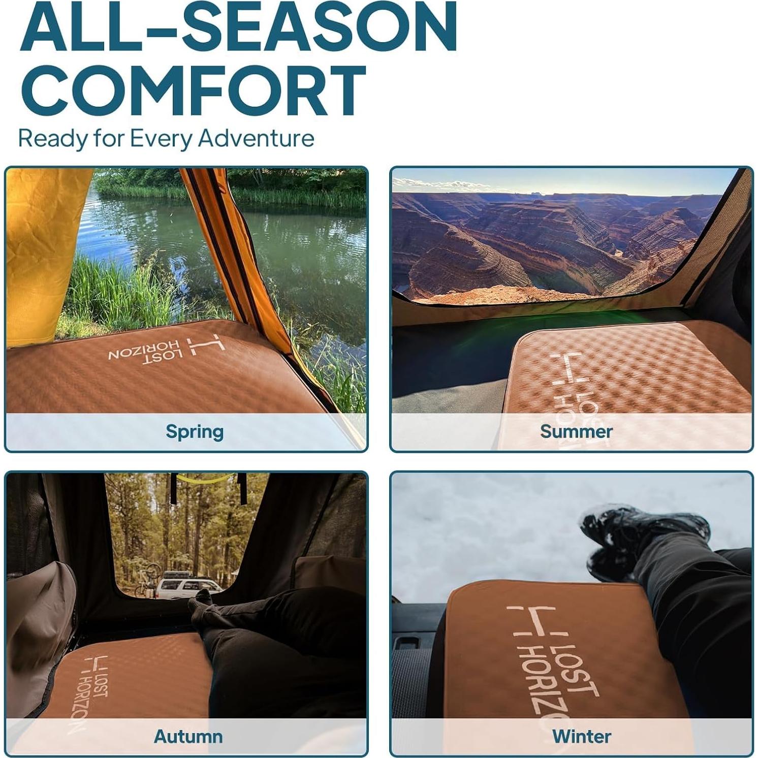 Colchón de Camping Autoinflable LOSTHORIZON Doble 11.43 cm