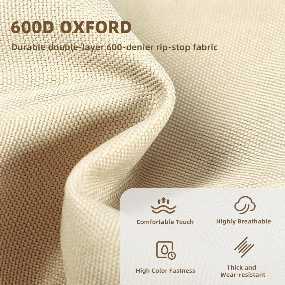 Set de 2 Sillas de Camping Zertylre Plegables 150 kg Beige