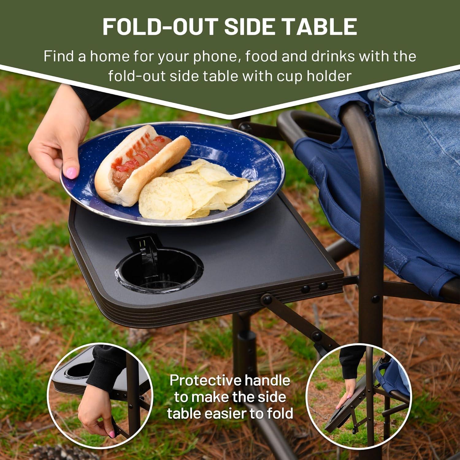 Silla de Camping Plegable TIMBER RIDGE con Bolsa Enfriamiento