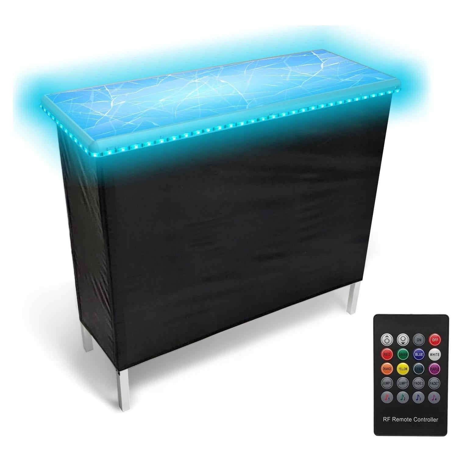 Bar Portátil Plegable PartyLife con Luces LED y Faldas