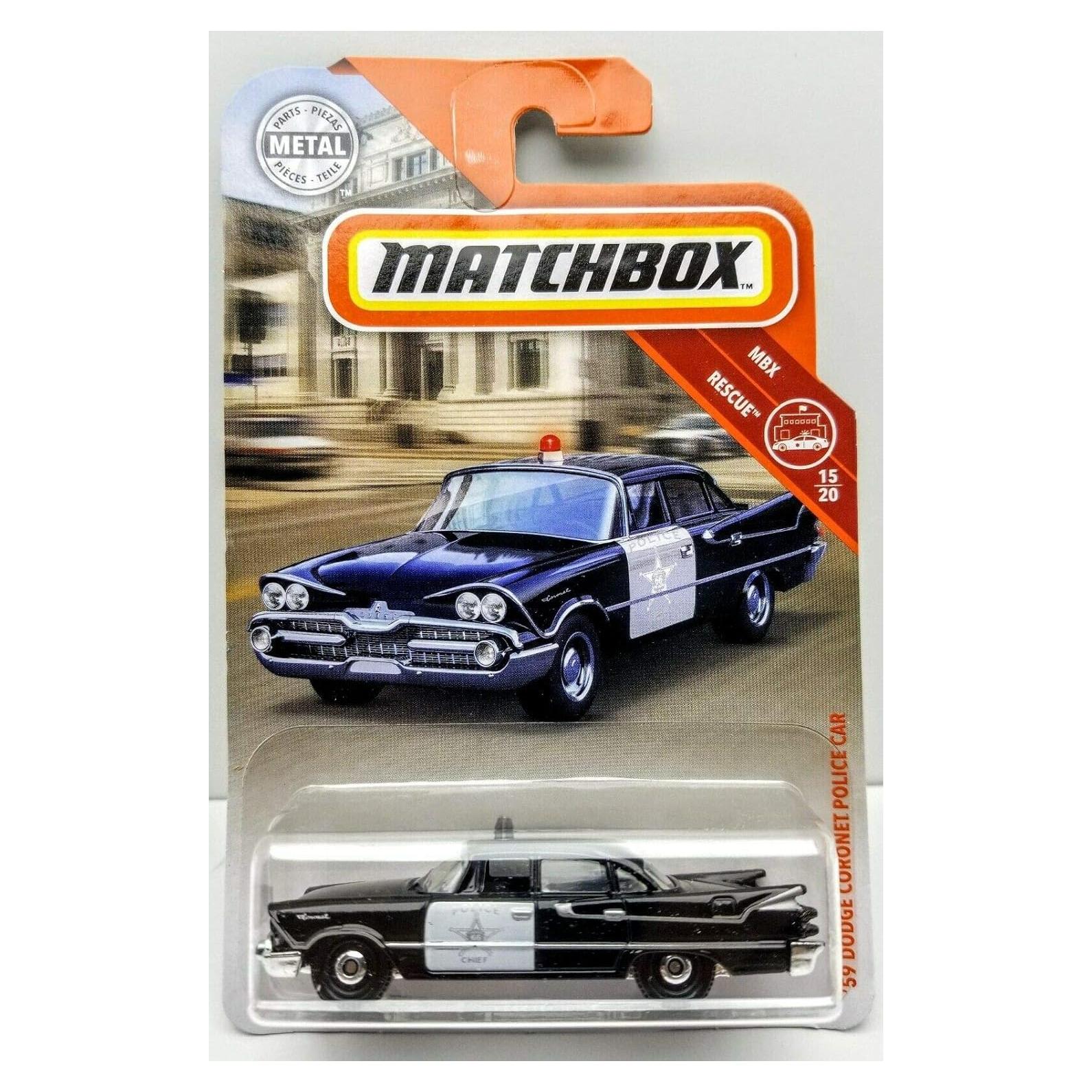 Matchbox 2019 Dodge Coronet Policía 1:64 Coleccionable