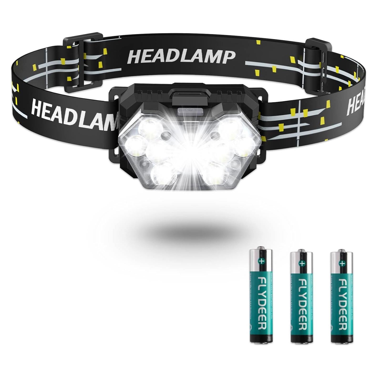 Linterna Frontal LED PLUSINTO 2000 Lúmenes 6 Modos IPX5