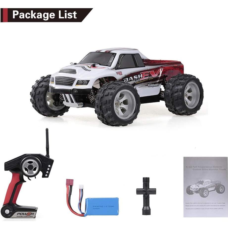 Coche RC WLtoys A979-B 1/18 4WD 70KM/h Eléctrico RTR