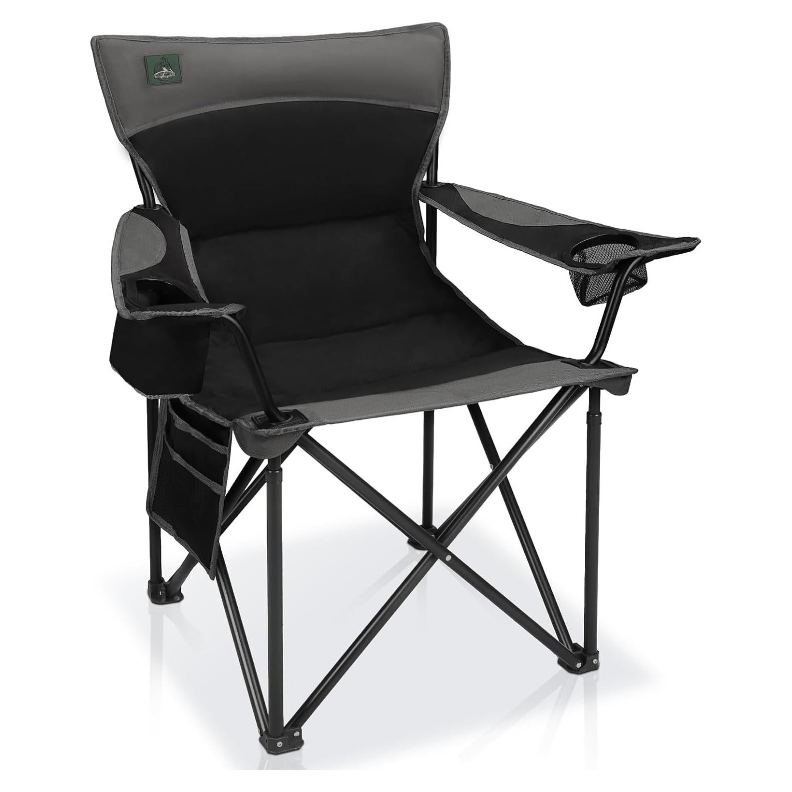 Silla de Camping Plegable Northroad Oxford 136kg Negra