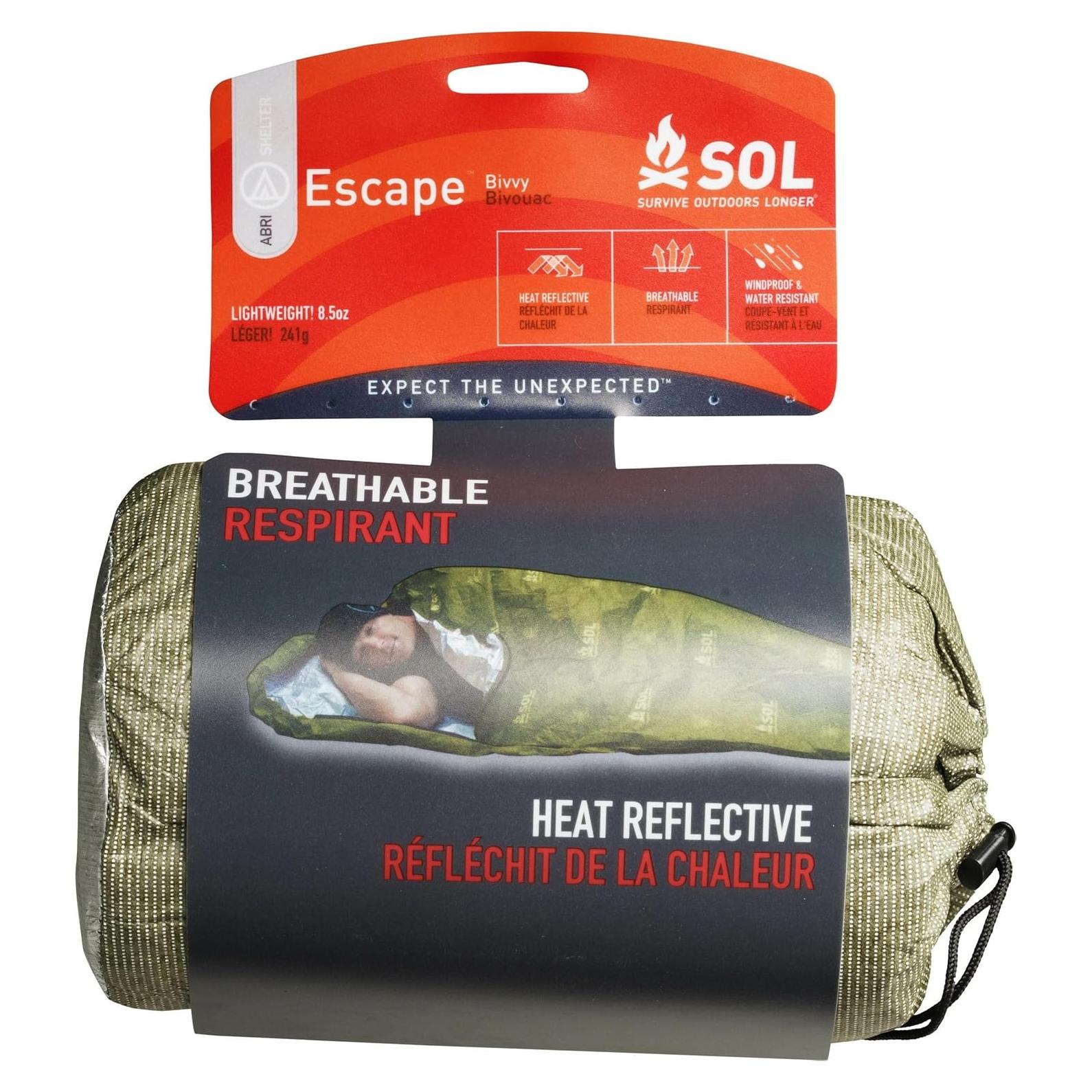 Manta de Emergencia S.O.L. Bivvy Escape Verde 263.5g