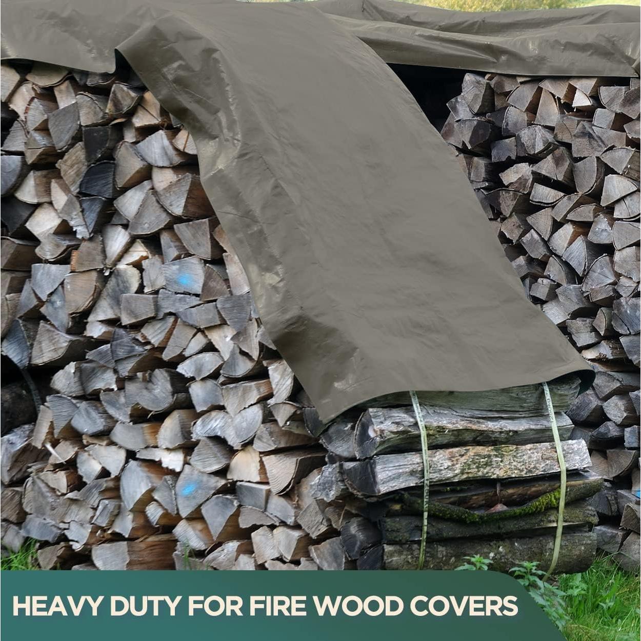 Lona Impermeable CCS 6x8 Pies Algodón Verde Oliva Resistente