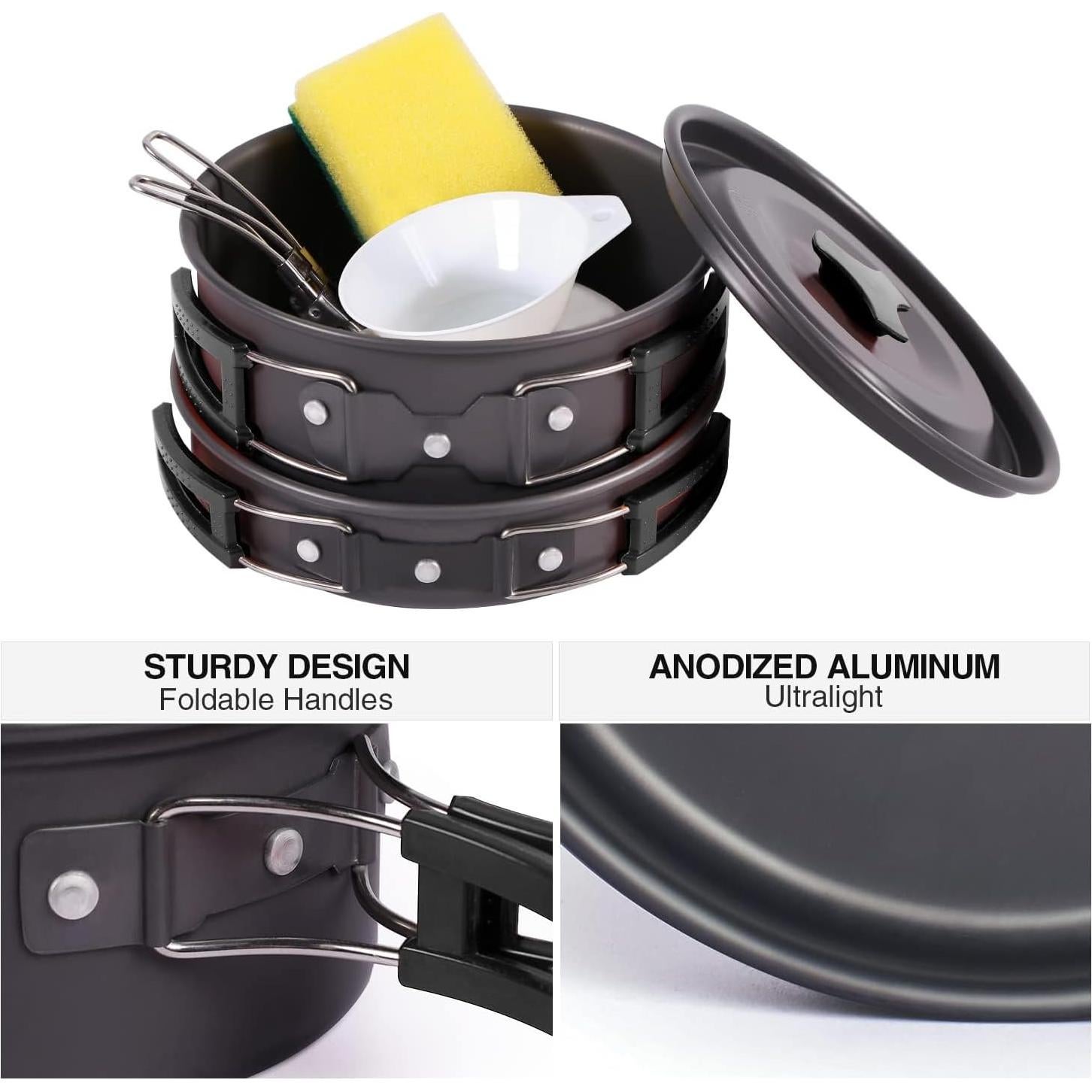 Juego de Utensilios de Cocina para Camping REDCAMP 11 Pcs