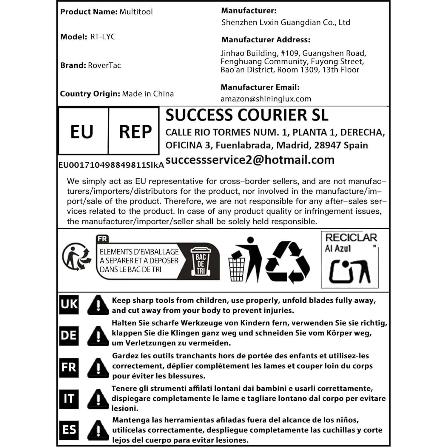 Multiherramienta RoverTac 13-en-1 para Camping y Supervivencia