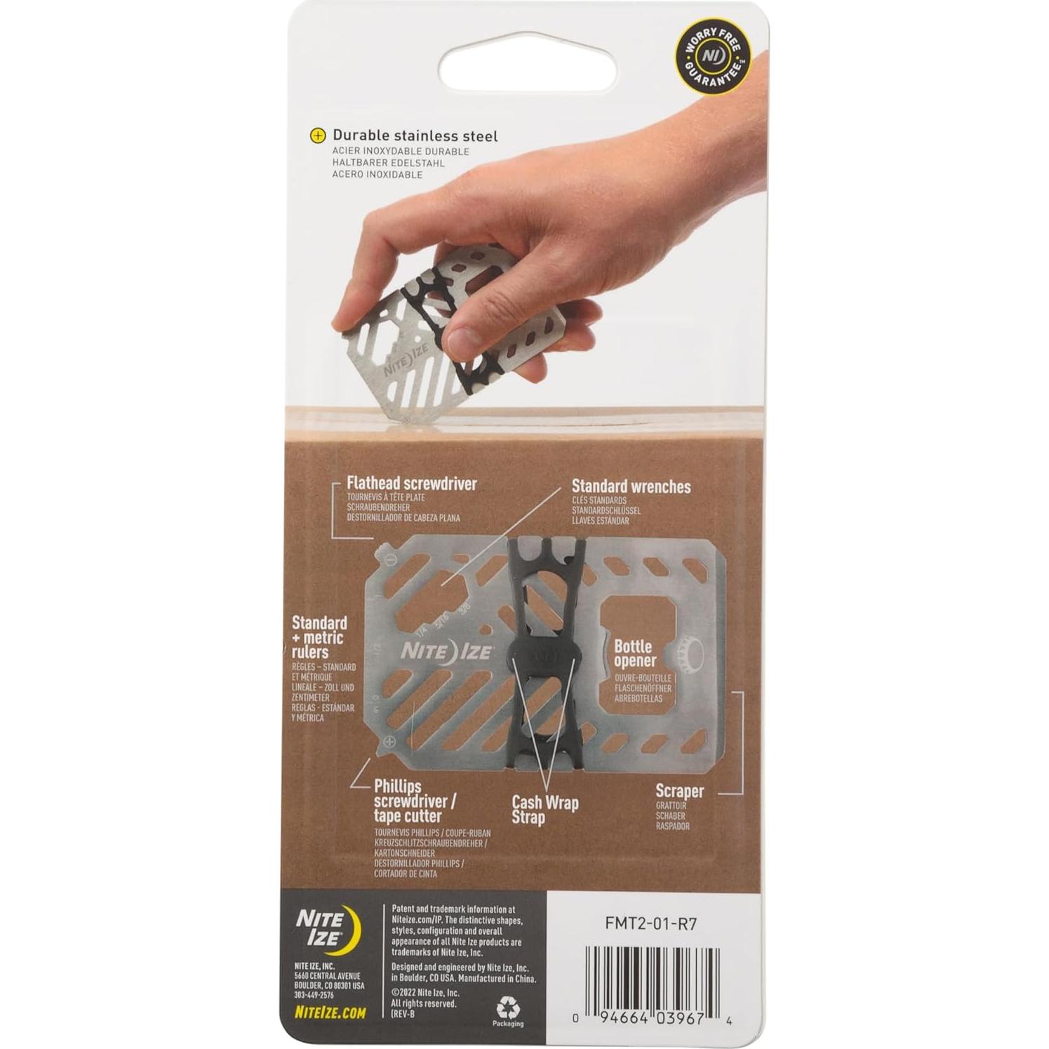 Cartera Multi Herramienta Nite Ize 7-en-1 Acero Inoxidable Negro