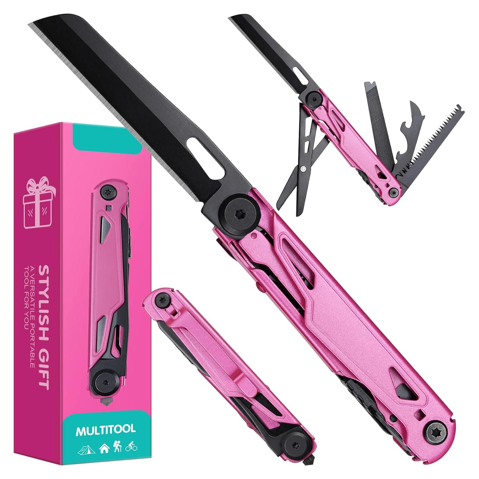 Cuchillo Multitool 9 en 1 WILLUCK Rosa - Regalo para Mujeres