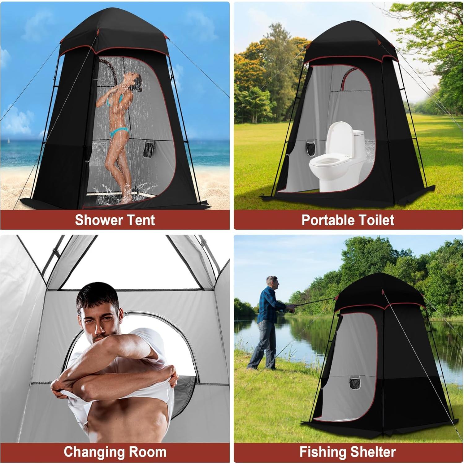 Tienda de Ducha Camping Castle Unicorn 160x160x240cm UPF50+