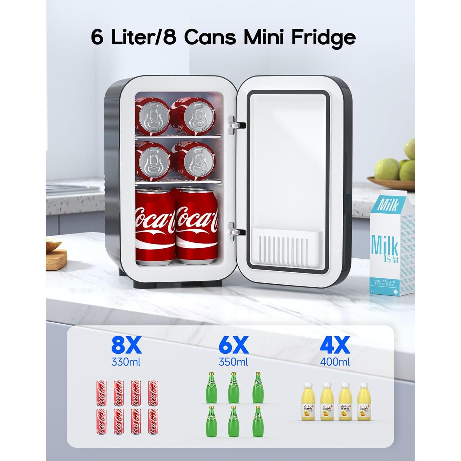 Mini Nevera BEICHEN 6L Portátil Enfriador y Calentador Negro